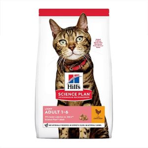Hill's Science Plan Feline Adult Light Chicken - нискокалорична храна за котки - 1,5 kg.