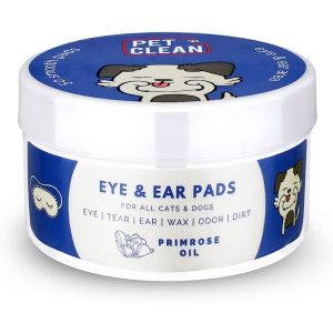 PET Clean Eye and Ear Cleaning Pads for Dogs & Cats - Тампони за почистване на уши и около очите за кучета и котки - 50 бр