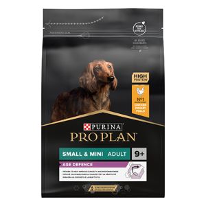 Pro Plan AGE DEFENCE Small&Mini Adult  9+ - 3 кг - за възрастни кучета от малки и мини породи над 9 год, с  пиле 