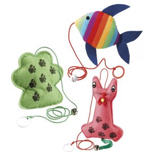 Ferplast - плюшена играчка за котки с въже