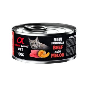 Alpha Spirit Cat Beef with Melon - Мокра храна за котки с телешко и пъпеш, консерва 100гр