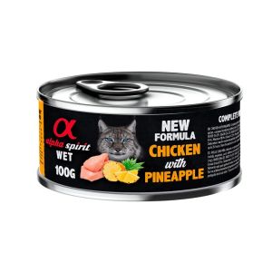 Alpha Spirit Cat Chicken with Pineapple - Мокра храна за котки с пиле и ананас, конерва 100 гр