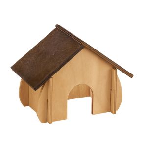 SIN 4649 - дървена къща за гризачи 32,6x17,3x22 cm.