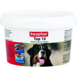 Beaphar TOP 10 - Мултивитамини с L-carnitine за кучета -180 таб.