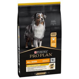 PRO PLAN ALL SIZE LIGHT& STERILISED 14 kg - пълноценна суха храна за кастрирани кучета и кучета, склонни към напълняване или с наднормено тегло, с пилешко  14кг