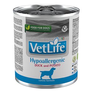 Farmina Vet Life Hypoallergenic Duck&Potato -пълноценна диетична храна за кучета с хранителна алергия. С патица и картофи 300 гр