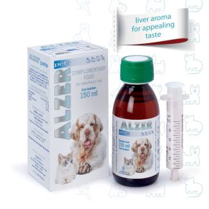 ALZER Pets - Подобрява качеството на живот на възрастните кучета, за кучета с когнитивни нарушения - сироп 150 мл 