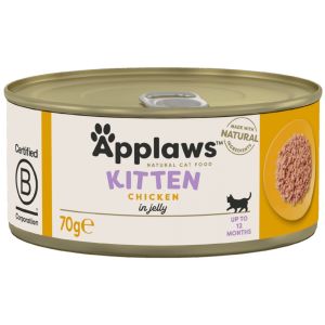 Applaws Kitten Chicken in Jelly - Месни хапки за котенца с пилешко филе в желе, консерва 70 г