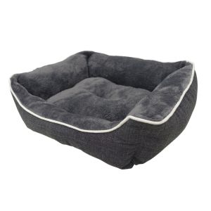 Nobby Comfort bed square Classic ARNO - меко микрофибърно легло за кучета, сиво