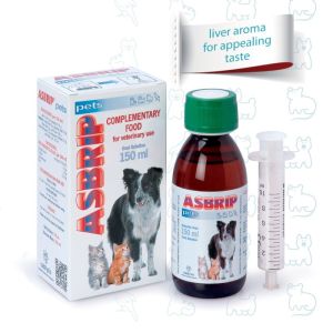 Asbrip Pets - При инфекции на респираторния тракт при кучета и котки - сироп 150 мл 