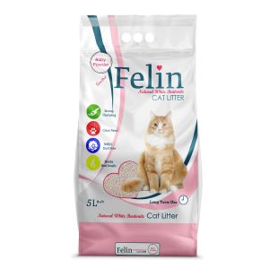 FELIN BABY POWDER - натурална котешка тоалетна от бентонит с аромат на бебешка пудра