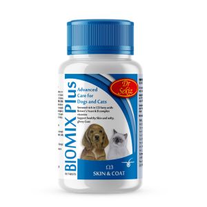 Semaco BIOMIX Plus Omega 3 - За здрава кожа, красива  козина и силна имунна система - за кучета и котки - 100 таблетки
