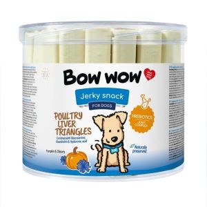 BOW WOW - Триъгълници с птичи дроб, тиква и цикория - 45 броя, 1650 гр