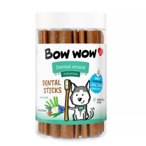 BOW WOW GRAINFREE Oral care - Дентален стик за средни и големи породи с насекоми, пребиотик и келп- 15 броя, 480 гр