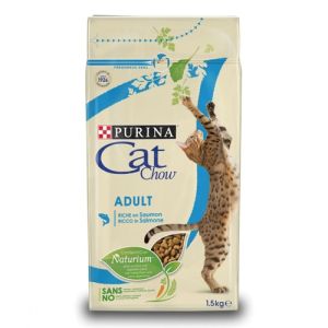 CAT CHOW Adult - суха храна за котки с риба тон и сьомга - 15kg