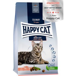 Happy Cat Culinary Adult Atlantic Salmon - суха храна за стерилизирани котки, с атлантическа сьомга