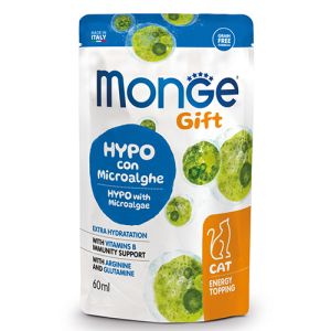 Monge Gift Cat Energy Topping Hypo – енергиен топинг за котки, хипоалергенен с микроводорасли , 60 мл