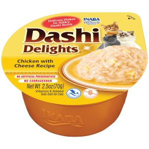 Inaba Dashi Delights Chicken with Cheese - топинг с късчета месо в японски бульон - Пиле и Сирене, 70 гр