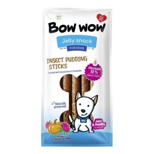 BOW WOW GRAINFREE - Лакомство за кучета - салами с протеин от насекоми и колаген, с тиква и бял трън - 6 броя в опаковка, 950 гр