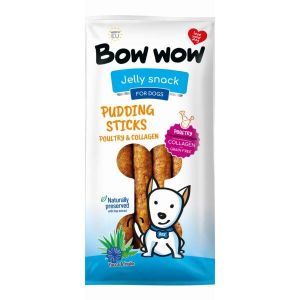 BOW WOW GRAINFREE - Лакомство за кучета - салами с птиче месо и колаген, с юка и инулин - 6 броя в опаковка, 950 гр