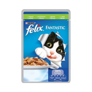 Felix Fantastic - мокра храна за котки - пауч със заек в желе 85гр