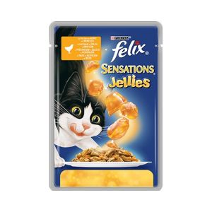 Felix Sensations - мокра храна за котки - пауч пиле в желе с моркови 85гр
