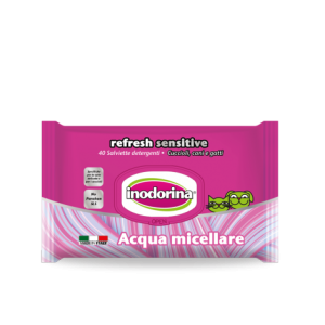 Inodorina Refresh Sensitive With Micellar Water - Мокри кърпички с мицеларна вода - 40 бр. 