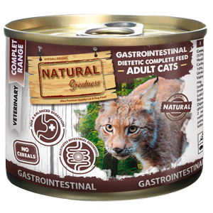NATURAL Greatness VET Gastrointestinal - за котки, за балансирано храносмилане, консерва 200 гр. 