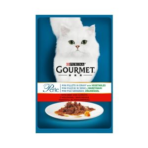 Gourmet Perle - пауч за котки с говеждо и моркови 85 гр.