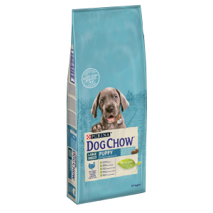 Dog Chow Puppy Large Breed - суха храна за куче с пуйка - 14 кг.