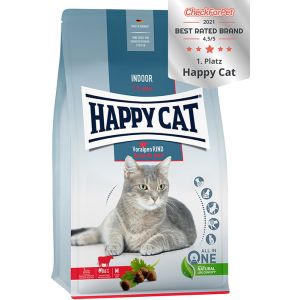 Happy Cat Indoor Adult Bavarian Beef- суха храна с баварско говеждо месо с вкусен кориандър и бял трън