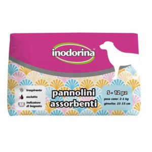 Inodorina Pannolini - Памперси за кучета тип гащички, 12 броя в пакет