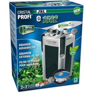 JBL CristalProfi e1502 greenline - Енергоспестяващ външен филтър за аквариуми от 160 л до 600 л или 100 до 150 см дължина 