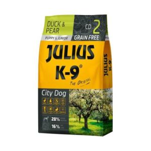 JULIUS-K9® GRAIN FREE PUPPY Патица & Круша – хипоалергенна суха храна за подрастващи кучета БЕЗ ЗЪРНЕНИ КУЛТУРИ - 10кг.