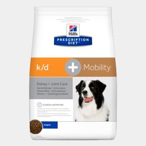 Hill's Prescription Diet k/d + Mobility - комбинирана диета за бъбречна недостатъчност и ставни проблеми за кучета - 12 кг.   НА СПЕЦИАЛНА ЦЕНА 10+2 кг