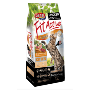 Fit Active Kitten - Пълноценна храна за котенца, бременни и кърмещи котки - 1,5 кг