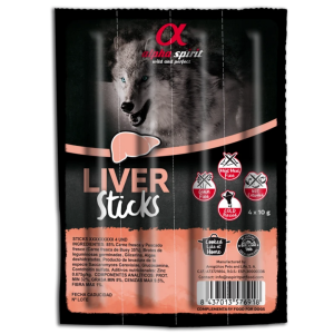 Alpha Spirit Liver Stick 4 x 10 g - Лакомство - Закуска 4 бр. пръчици - черен дроб 