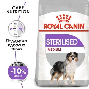 ROYAL CANIN MEDIUM STERILISED - суха храна за кастрирани кучета от средни породи над 12 месеца - 12 кг