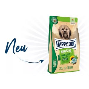 Happy Dog NaturCroq Mini Lamb & Rice - пълноценна суха храна за мини породи с агнешко и ориз - 4 кг