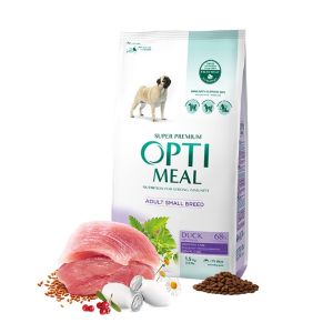 Opti Meal Mini Adult With Duck - Пълноценна суха храна за възрастни кучета от дребни породи – патица - различни разфасовки