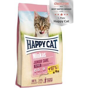 Happy Cat Minkas Junior Care Poultry - вкусна храна за подрастващи котенца след 13 седмица - 10 kg