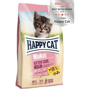 Happy Cat Minkas Kitten Care Poultry - балансирана храна за котенца за хармоничен растеж от 1 до 4 месеца - 10 kg