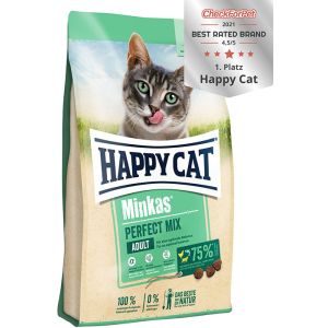 Happy Cat Minkas Perfect Mix Poultry, Fish & Lamb - суха храна за котки микс с пилешко, риба и агнешко - 10 kg