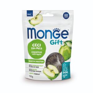 Monge Gift Super M Sensitive Digestion – лакомства за кучета - меки хапки с нахут и ябълка за чувствителна храносмилателна система, без зърнени култури