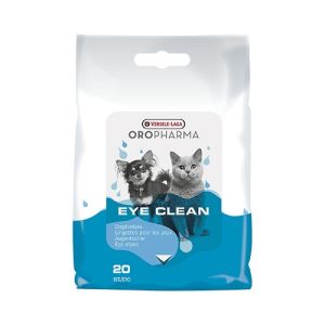 Oropharma EYE CLEAN - напоени с лосион кърпички за ежедневна грижа за очите на кучето и котето - 20 бр
