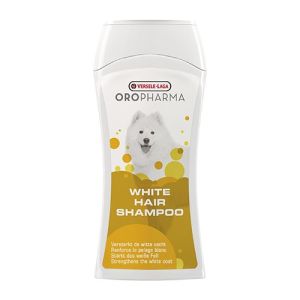 OROPHARMA WHITE HAIR SHAMPOO 250 ml - шампоан с лайка и червен кантарион, съдържащ пигмент за естествено запазване на белия цвят на козината