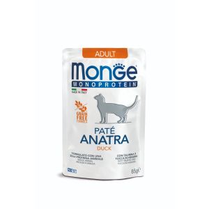 Monge Monoprotein Adult Cat Paté Duck - Пауч за котки в зряла възраст с патешко и картофи - 85 г