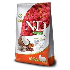 N&D Quinoa Skin & Coat Herring Mini Dog - суха храна за кучета над 1г. от дребни породи с херинга, киноа, кокос и куркума - 0,800гр.