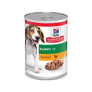 PROMO Hill's Science Plan Canine Puppy Chicken - мокра храна за подрастващo куче с пиле - 5x370 гр. 4+1 ПОДАРЪК