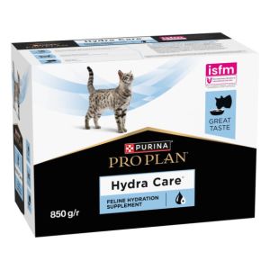 Purina Pro Plan Feline Hydra Care - Хранителна добавка за котки в зряла възраст, формулирана за увеличаване на приема на вода и разреждане на урината, пауч 10х85 гр.